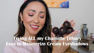 Charlotte Tilbury Eyes To Mesmerize Try On Collection! Demo with ALL the shades I own!! 