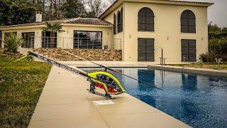 SAB Raw 700 flight over a swimming pool. Ludovic Abrignani.