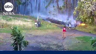 Security video appears to show what triggered deadly Maui fire l GMA