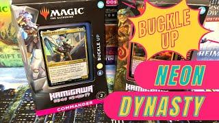 Kamigawa Neon Dynasty Buckle Up EDH commander deck unboxing and review. MTG! Magic the gathering.