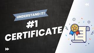 #1 Certificate To Be a Data Analyst or Data Scientist