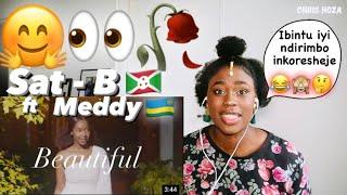 Sat-B - Beautiful ft Meddy (official lyrics visualizer) Reaction Video | Chris Hoza