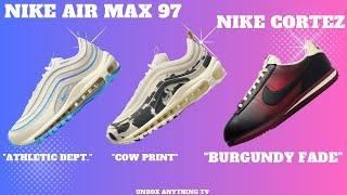 Nike Air Max 97 "Athletic Dept." | Nike Cortez "Burgundy Fade" | Nike Air Max 97 "Cow Print" 2023