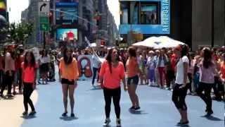 Life Vest Inside Flash MOB - Times Square - Wavin' Flag by K'naan