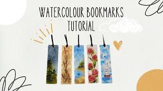 Watercolour Bookmarks Tutorial PAINT WITH ME! Beginner Project HOW TO Watercolour Paper on Wood!!!