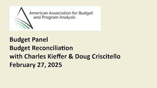 AABPA Panel Budget Reconciliation 27 FEB 25