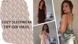 Cozy Satin Pajamas for Summer | Ekouaer ft. Solange Diaz