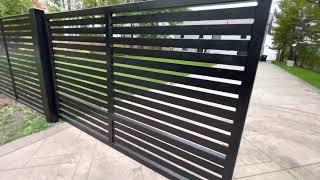 FWCLTD.CA- Custom Horizontal Metal Driveway Gate, Entry Gate & Fence