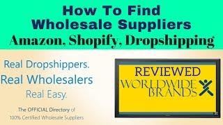 WorldWide Brands Review, How to Find Wholesale Suppliers for Amazon FBA, Shopify, Dropshipping