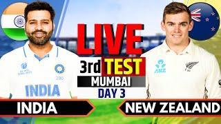 India vs New Zealand, 3rd Test, Day 3 | IND vs NZ Live Match Today | Live Cricket Match Today