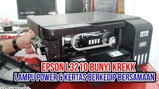 Cara Memperbaiki Printer Bunyi Krek Epson L3210 II epson l3210 lampu power berkedip bersamaan