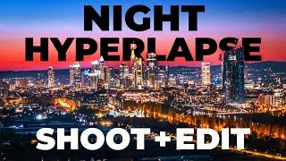 How to Shoot and Edit a DRONE NIGHT HYPERLAPSE | DJI Air 3S and Air 3