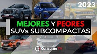 Las MEJORES y PEORES SUVs SUBCOMPACTAS que puedes comprar