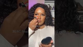 BEST pressed powder!  Instantly blurs everything #makeuptip #blackgirlmakeup #macstudiofix