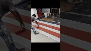 How to apply floor coat paint #shorts #floorpainting #terracotta #staircase