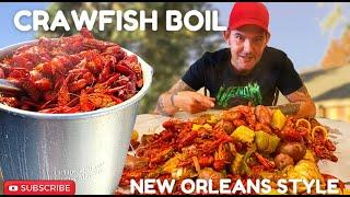 How to Boil Crawfish | New Orleans Style | Spicy Potatoes, Sausage, Corn, & Mushrooms