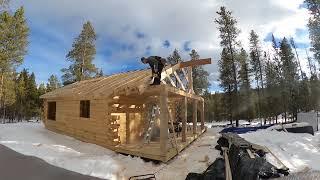 Building ELOG Homes Cabin Roof