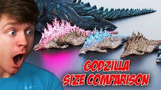Which GODZILLA is the LONGEST!? (Godzilla Size Comparison)