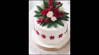 Best Christmas Cake Design Idea | Christmas Floral Cake | Wild FoodLook