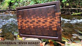 A RIVER Inspired END Grain Cutting Board *** Making The Most Of Walnut Sapwood