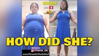 53 yr old Natalie’s SHOCKING transformation with @NutritionistGuru & Fitnessonfireonlinetraining.com