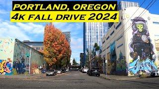 Portland, Oregon | 4k Fall Driving Tour | 2024