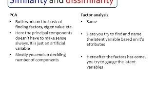 Introduction to Factor Analysis and Factor Analysis vs. Principal Component Analysis (PCA)