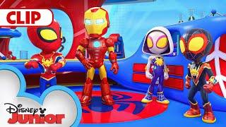 Team Spidey and Iron Man go to Space!  | Marvel's Spidey and his Amazing Friends | @disneyjr​