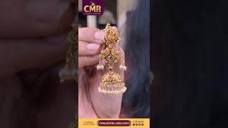 Grace your look with timeless Nakshi Jhumkas! Call 81252 12195 today! #cmrlegacyofjewellery #jhumkas
