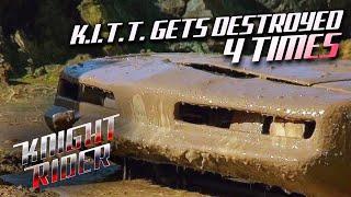 Every Time KITT Gets Destroyed | Knight Rider