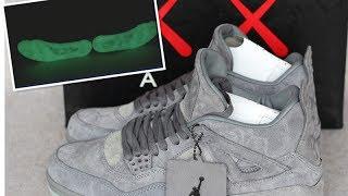 Kaws x Air Jordan 4 Unboxing Review + Glow Test Amazing!!|sneakeronfire.us