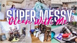 MESSY MOBILE HOME CLEAN WITH ME AND GROCERY HAUL WITH MEAL PLAN