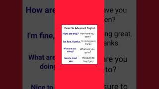 Basic V's Advanced English #englishlanguage #vocabulary #basicenglish #advancedenglish #english