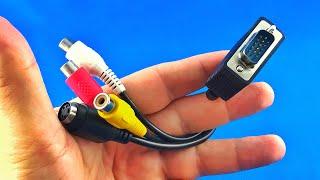  VGA to AV S Video cable adapter #AliExpress Haul Unbox