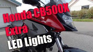 Honda CB500X Extra LED Lights - Rigid Ignite Install