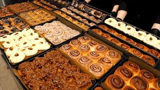 How to make various flavor of Cinnamon roll - Korean Bakery / 잠실 빵맛집 카페시나몬