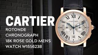 Cartier Rotonde Chronograph 18k Rose Gold Mens Watch W1556238 Review | SwissWatchExpo