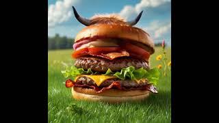 One Minute a Cow… Next Minute a Burger!     #foodie #viralrecipe #aianimation #foodlover #aichef
