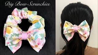 Bow Scrunchies DIY . How to make Bow Scrunchies sewing tutorial.