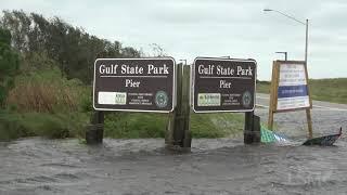 9-16-20 Gulf Shores, AL - Poles Snapped - Roof Damage - Storm Surge Road Flooding