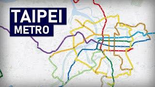 Evolution of the Taipei Metro 1996-2030 (geographic map)