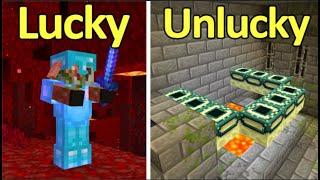 LUCKIEST vs UNLUCKIEST Minecraft Moments MARATHON