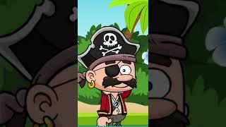 Silly Monkey Steals Pirate's Hat #piratecartoon #cartoonforkids #monkeycartoon