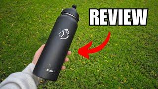 BUZIO Double Wall Stainless Steel Sports Water Bottle with Straw Lid Review