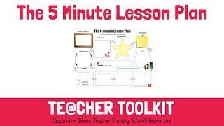 The 5-Minute Lesson Plan Webinar by @TeacherToolkit