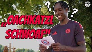 Können FC Bayern Spieler "Oachkatzlschwoaf" aussprechen?  | Zungenbrecher Challenge ‍