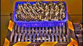 Experiment Shredding Giant Pile Of Bullet Shells | PressTube