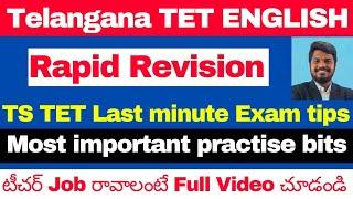 TS TET ENGLISH GRAMMAR CLASSES IN TELUGU |TS TET ENGLISH RAPID REVISION MOST IMPORTANT BITS