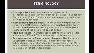 Types of estimation and terminology notes