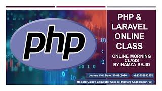 PHP 1st Tutorial For Beginners By Galaxy Computer College 10 08 2020